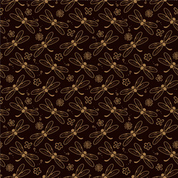 dragonfly pattern background with orange color vector