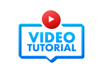 video tutorials icon concept study and learning vector image