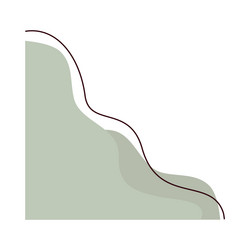 abstract beige smooth blob shape icon vector image