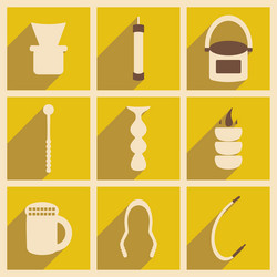 flat with shadow concept and mobile application vector image