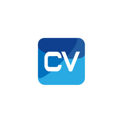 Initial letter cv logo template design Royalty Free Vector
