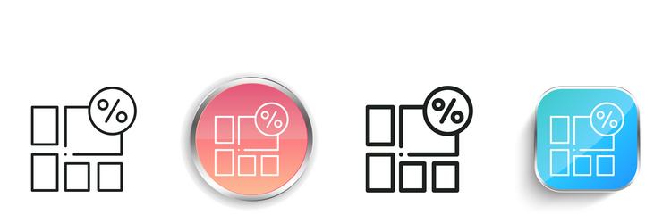 layout icon thin linear regular and button style vector image