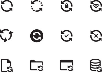 Synchronization Icons - Refresh & Sync vector image
