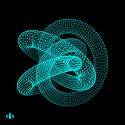 3d connection structure lattice geometric element vector image