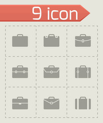 briefcase icon set vector