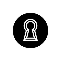 keyhole logo icon design circle shape lock vector