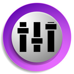adjuster slider tuner fader bars with levers knobs vector image