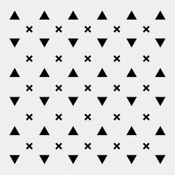 Black and white pattern background triangle retro vector