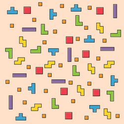 color pixel design pattern puzzle style vector image