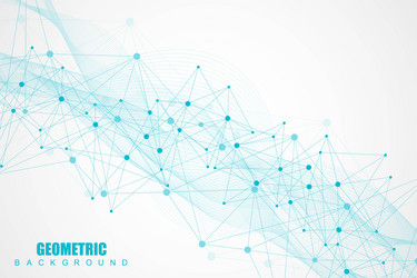 Geometric abstract background with connected line vector