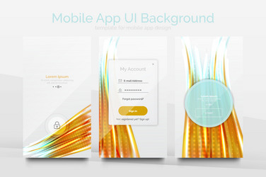 Mobile application interface background design vector