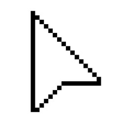 pixel computer mouse click pointer cursor arrow vector image