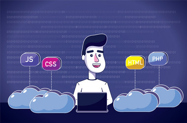 software programmer cartoon vector image