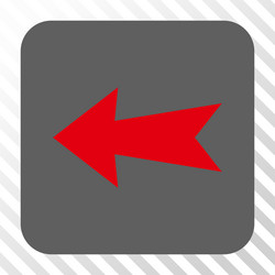 Arrow left rounded square button vector