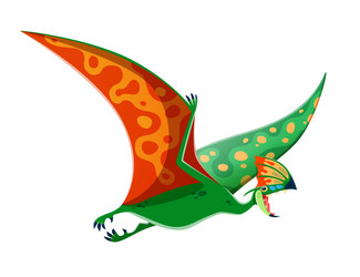 cartoon tapejara flying dinosaur funny character vector