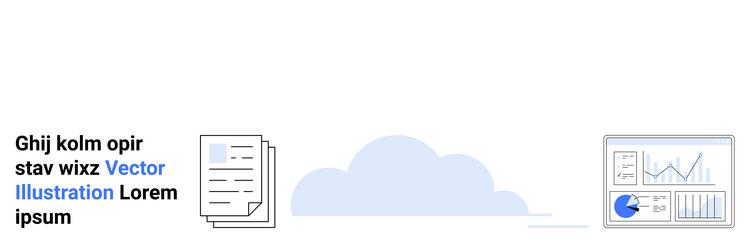 cloud-based data sharing and analytics vector image