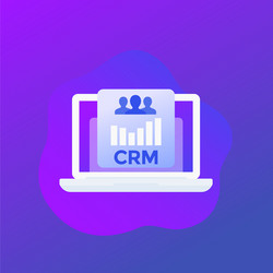 Crm system software icon design vector