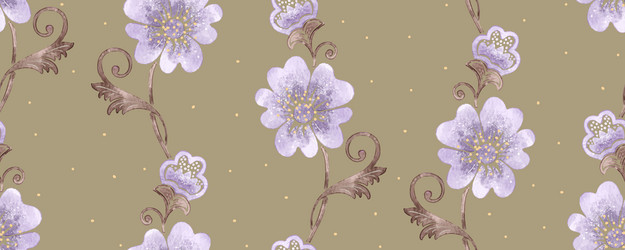 flower watercolor seamless pattern element vector image