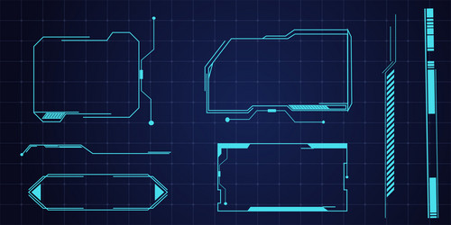 hud frame futuristic ui line abstract vector image