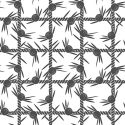 seamless pattern net of the cord with juniper vector image