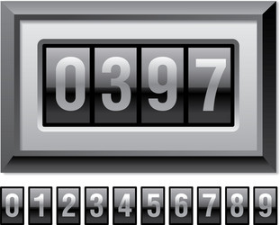 web counter in frame vector