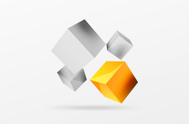 3d cubes abstract background composition vector