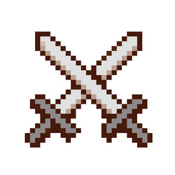 crossed swords pixel vector