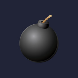 game ui asset gaming user interface bomb icon vector image