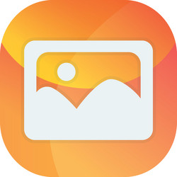 isolated picture block flat style icon vector image