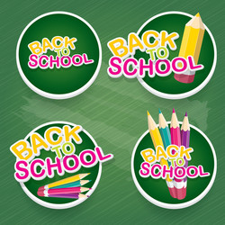 Pencil with text back to school background vector