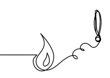 Abstract drop with exclamation mark as line vector