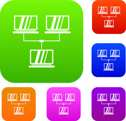 exchange of data between computers set collection vector image