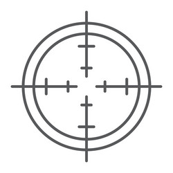 aim thin line icon focus and circle target sign vector image