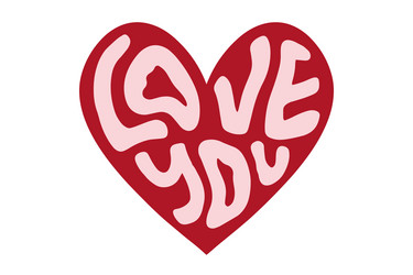 heart shape with liquid abstract love you Vector Image