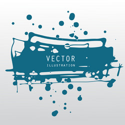 Splats splashes and blobs blue ink paint vector