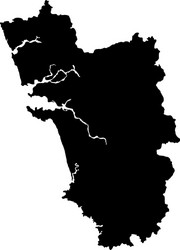 goa map outline vector image