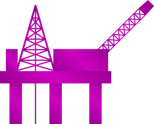 Oil platform icon vector