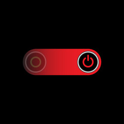 on off slider style power buttons with red vector image
