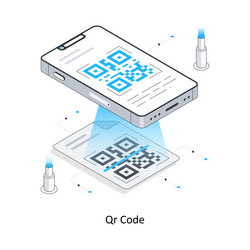 qr code isometric stock eps file vector image