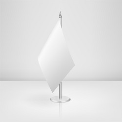small table flag template with reflection vector image