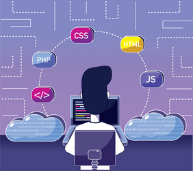software programmer cartoon vector image
