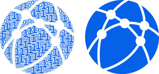 Web browser composition of binary digits vector