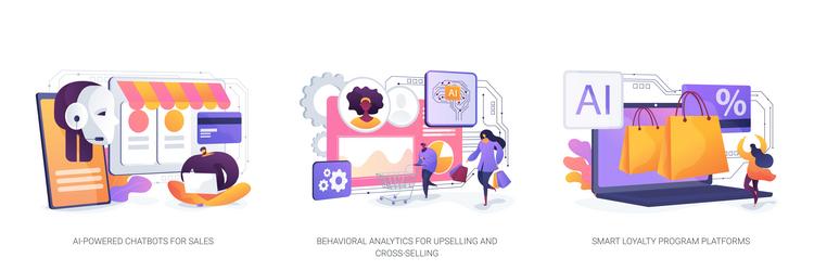 ai and digital tools for sales abstract concept vector image