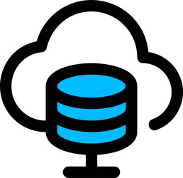 cloud storage icon symbol image of the hosting vector image