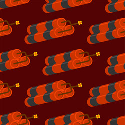 Dynamite seamless pattern explosive background vector