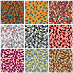 Retro Geometric Triangle Pattern vector image