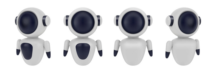 Robot Android Head - White vector image