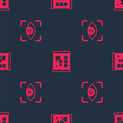 set eye scan and graphing paper for engineering vector image