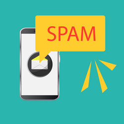 spam data concept attention message vector image