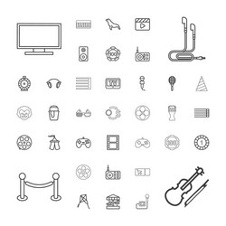 37 entertainment icons vector